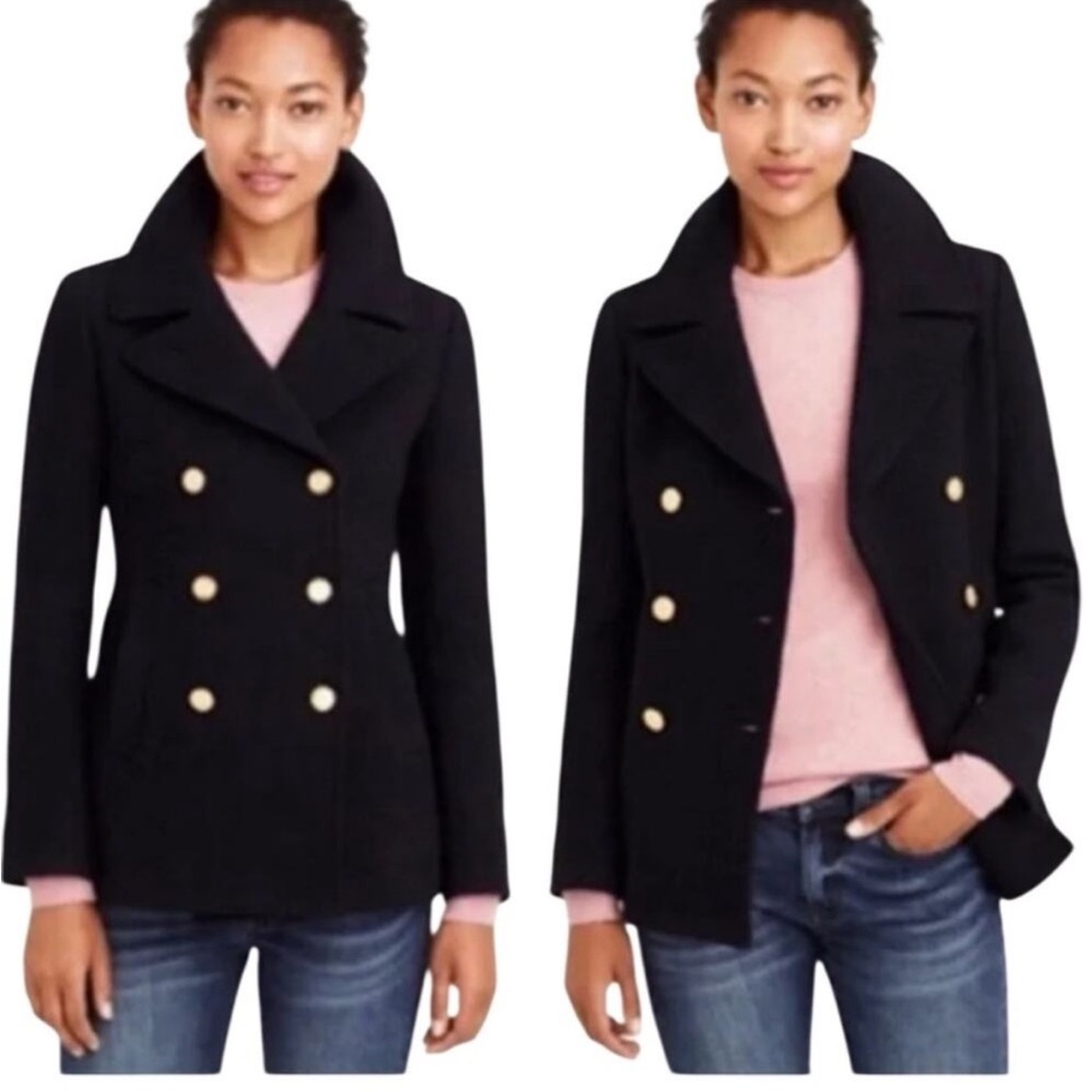 J. Crew Navy Peacoat with Gold Buttons